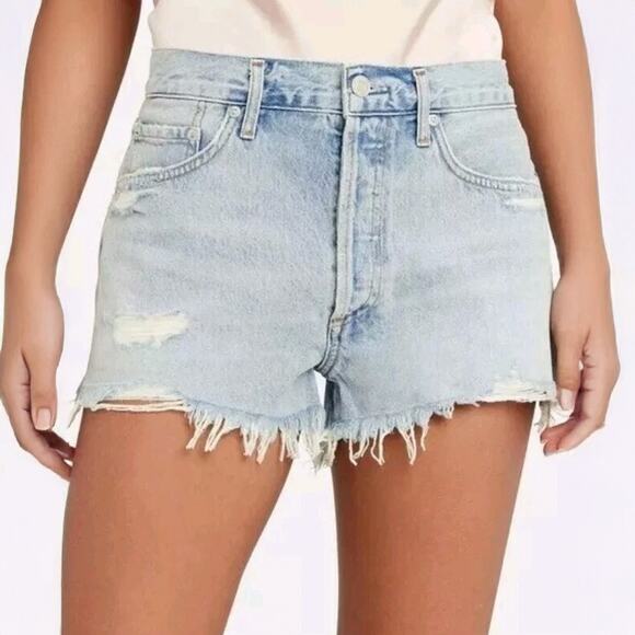 Agolde Pants - Agolde Parker Distressed Denim Shorts in Vintage Chopped Size 28